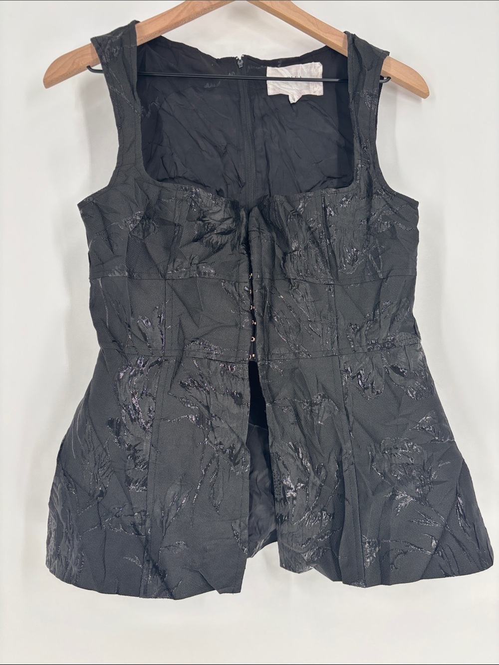Clea black medium corset closure top